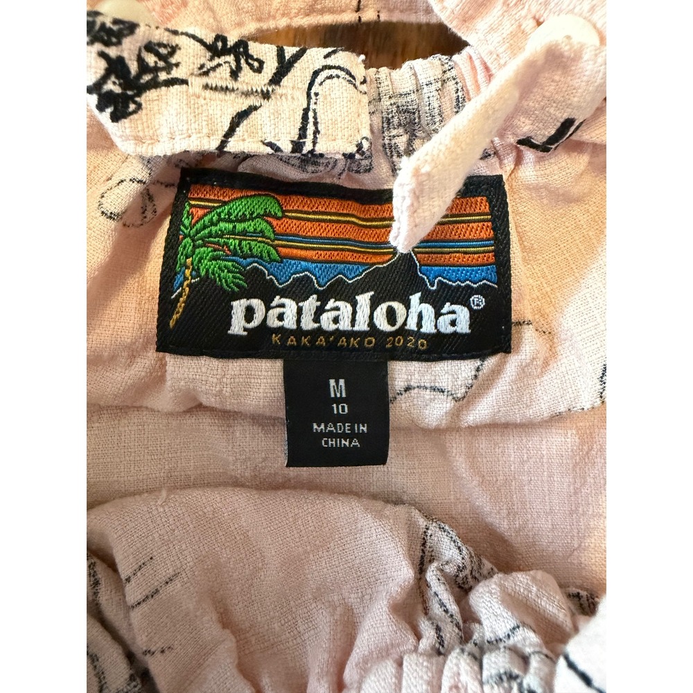 Patagonia Pataloha Kaka'ako Pink Tropical Organic Cotton Dress Girls 10 M - Picture 5 of 9